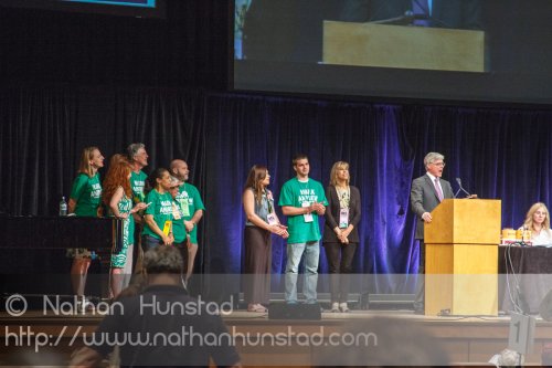 Mayoral candidate Mark Andrew at the 2013 Minneapolis DFL Conven